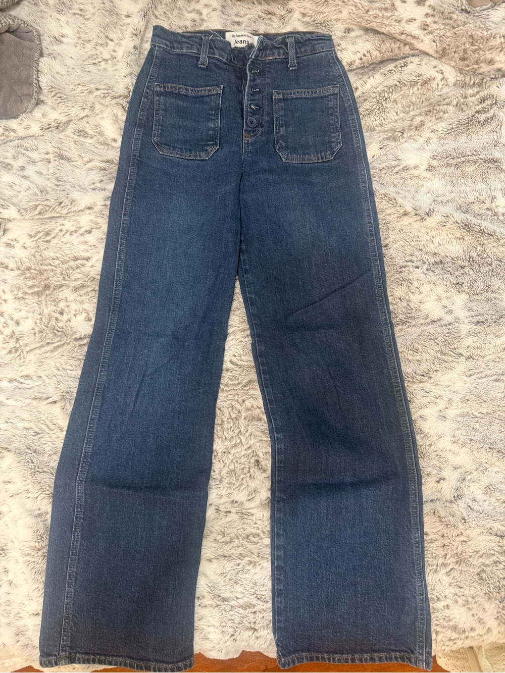 Reformation High Rise Jeans / missing button